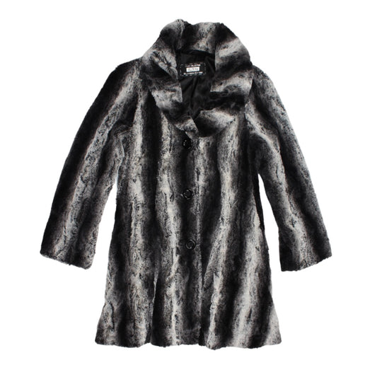 Vintage Faux Fur Long Coat - M