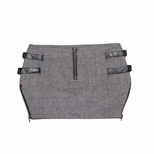 Low-Rise Wool Mini Skirt