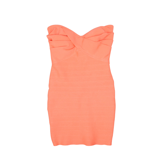 2Bebe Peach Bondage Mini Dress