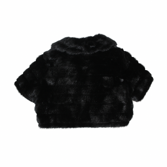 Vintage Faux Fur Cropped Jacket - XL