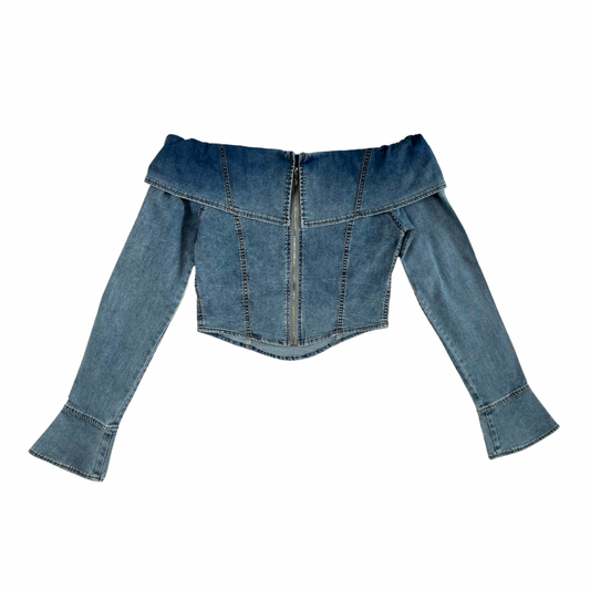 Denim Corset Style Top - M