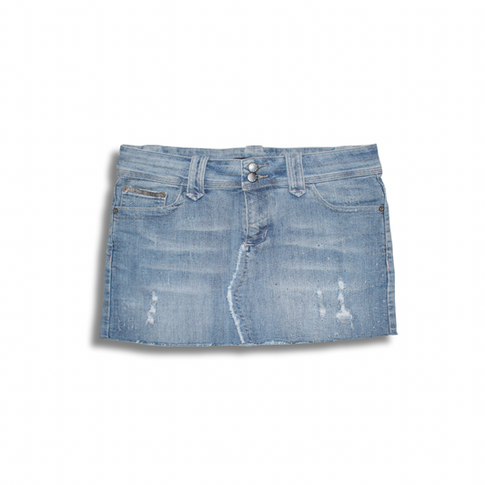 Y2K Low-Rise Denim Skirt - 34"